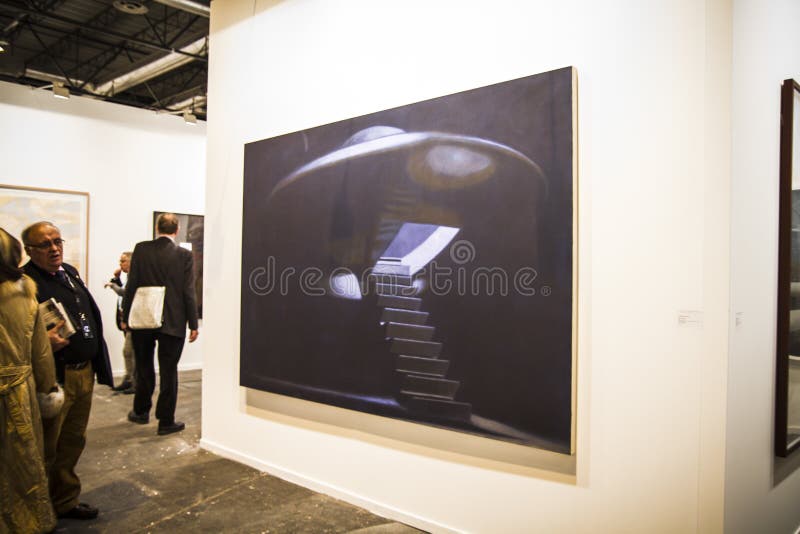 A feira da arte contemporânea de ARCOmadrid começa sua 3á edição. Madri imagem de stock royalty free A feira da arte contemporânea de ARCOmadrid começa sua 3á edição. Madri imagem de stock royalty free