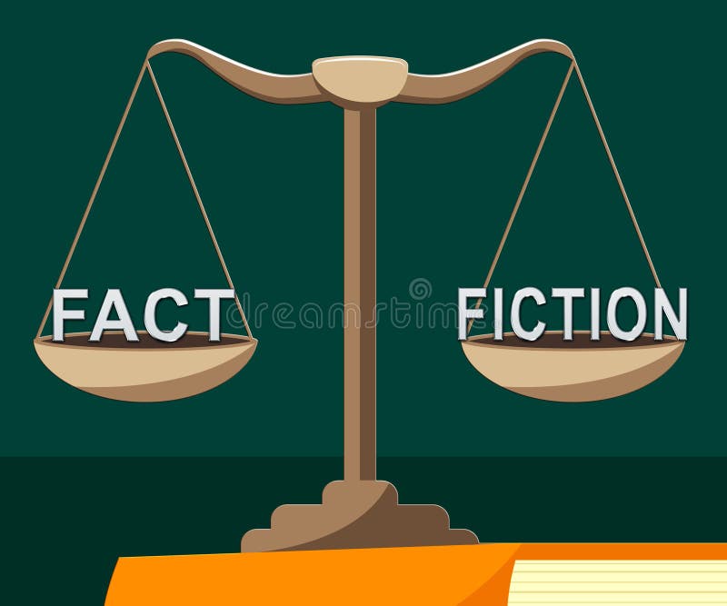 Fact Vs Fiction Balance Represents Authenticity Versus Rumor And Deception. Truthful Credibility Against False Lies - 3d Illustration. Fact Vs Fiction Balance Represents Authenticity Versus Rumor And Deception. Truthful Credibility Against False Lies - 3d Illustration