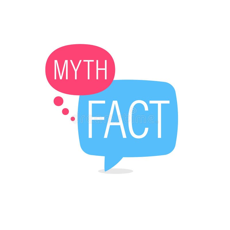 Fact Myth speech bubble concept design. Clipart image. Fact Myth speech bubble concept design. Clipart image.