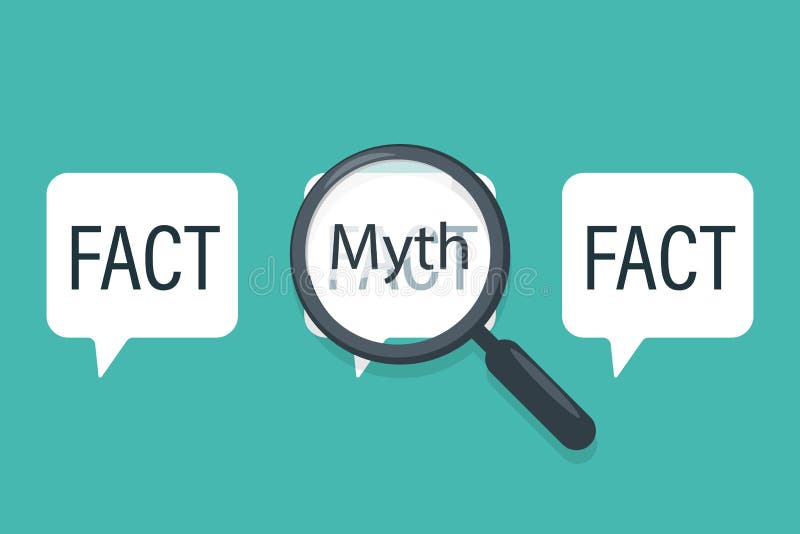 Fact Myth speech bubble concept design. Clipart image. Fact Myth speech bubble concept design. Clipart image.