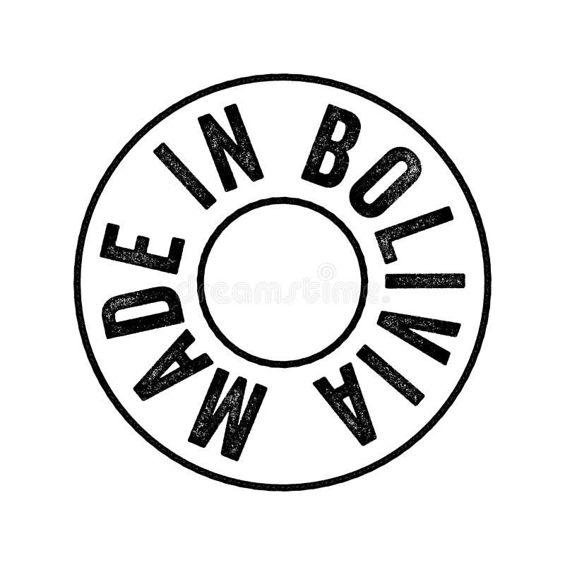 Feito em bolívia texto emblem conceito de fundo ilustração do vetor