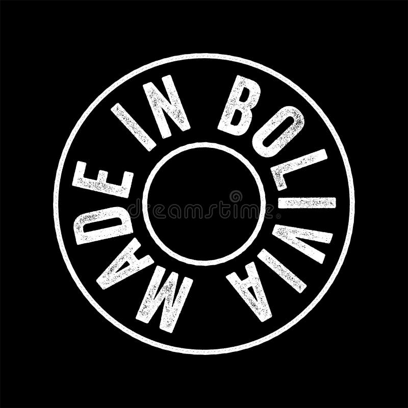 Feito em bolívia texto emblem conceito de fundo ilustração do vetor