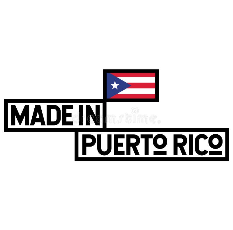 Feito na etiqueta de Porto Rico no branco ilustração do vetor Feito na etiqueta de Porto Rico no branco ilustração do vetor