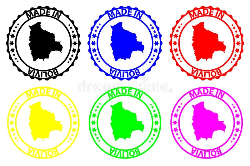 Feito no carimbo de borracha de Bolívia ilustração do vetor