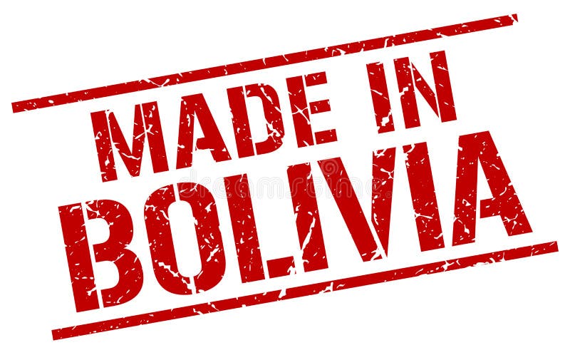 Feito no selo de Bolívia ilustração royalty free