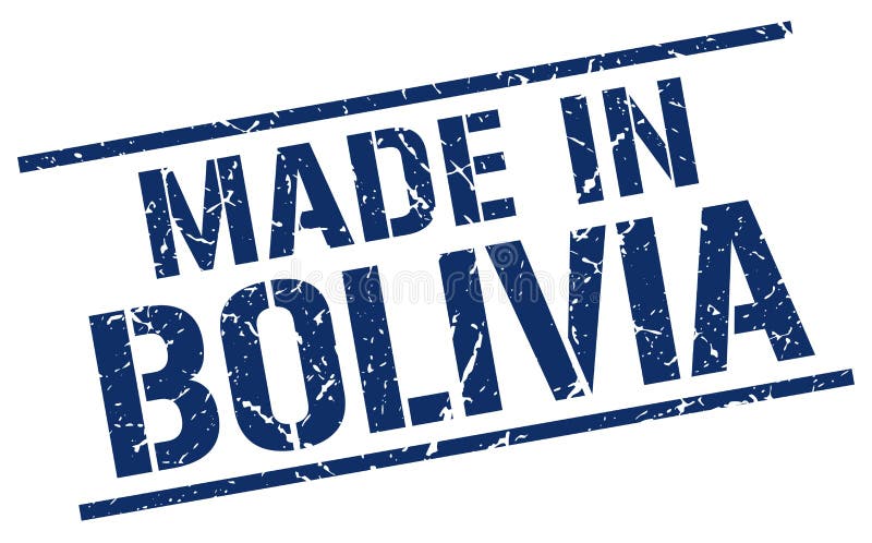 Feito no selo de Bolívia ilustração do vetor