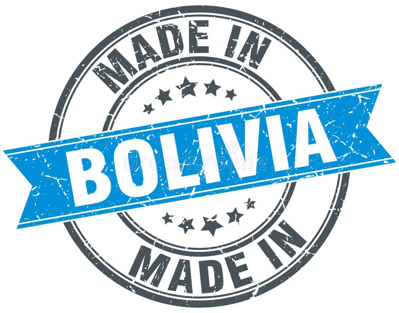 Feito no selo de Bolívia ilustração stock