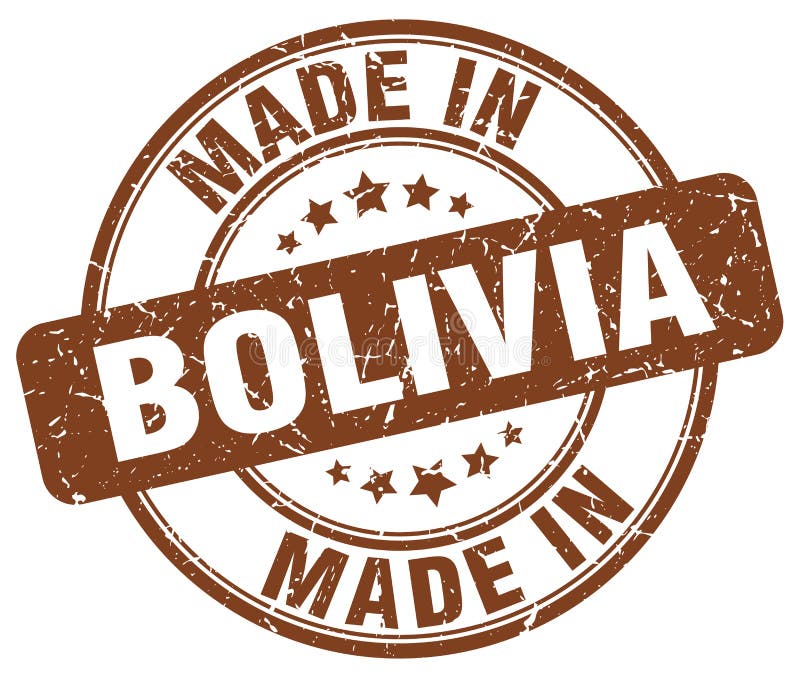 Feito no selo de Bolívia ilustração stock