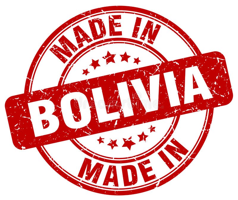 Feito no selo de Bolívia ilustração do vetor