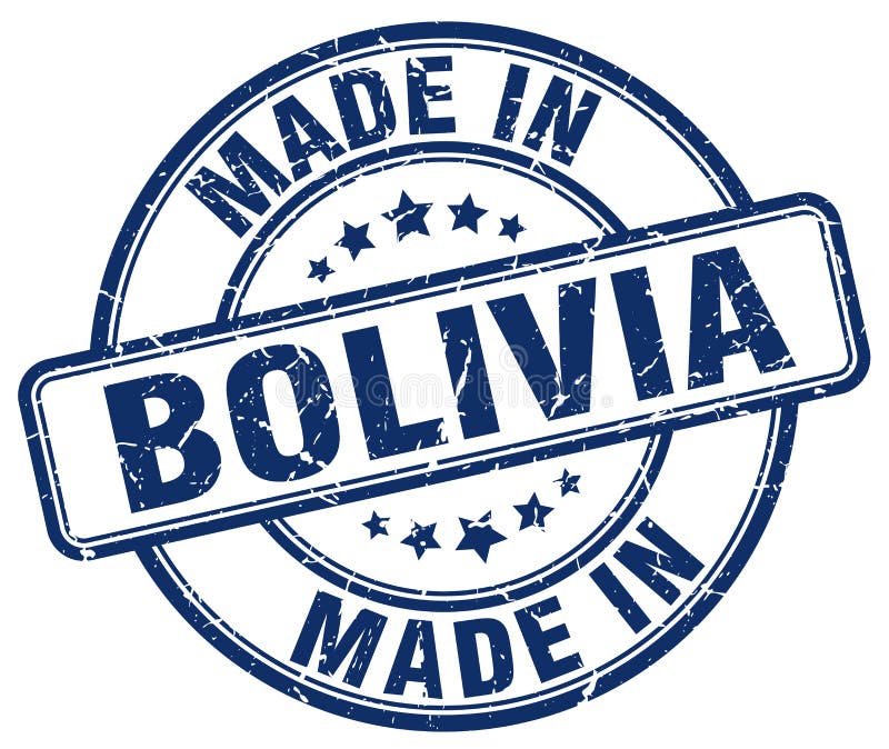 Feito no selo de Bolívia ilustração do vetor