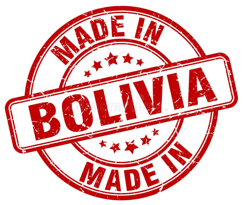 Feito no selo de Bolívia ilustração do vetor