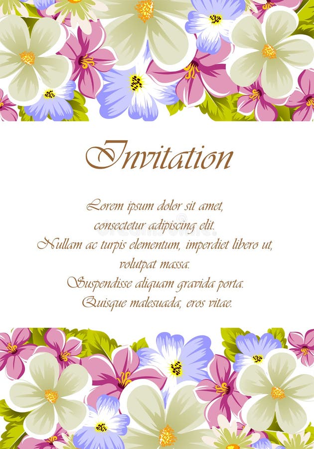 Feld einiger Blumen Für Design von Karten, Einladungen, für Geburtstag, Hochzeit, Partei, Feiertag, Feier, grüßend Valentinsgruß vektor abbildung Feld einiger Blumen Für Design von Karten, Einladungen, für Geburtstag, Hochzeit, Partei, Feiertag, Feier, grüßend Valentinsgruß vektor abbildung