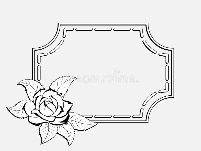 Feld für Glückwunsch mit Rosen lizenzfreie abbildung Feld für Glückwunsch mit Rosen lizenzfreie abbildung