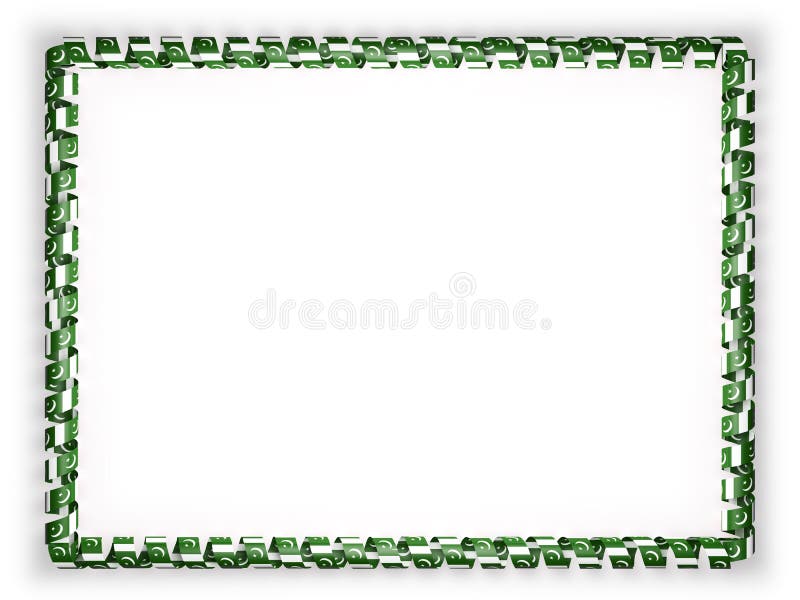 Feld Und Grenze Des Bandes Mit Der Pakistan-Flagge ...