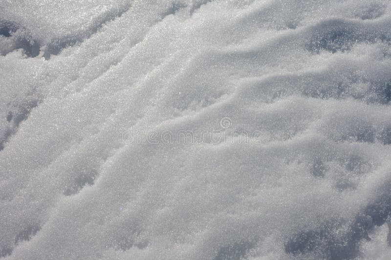Wind and thaw-freeze cycles created patterns on surface of packed snow. Wind and thaw-freeze cycles created patterns on surface of packed snow.