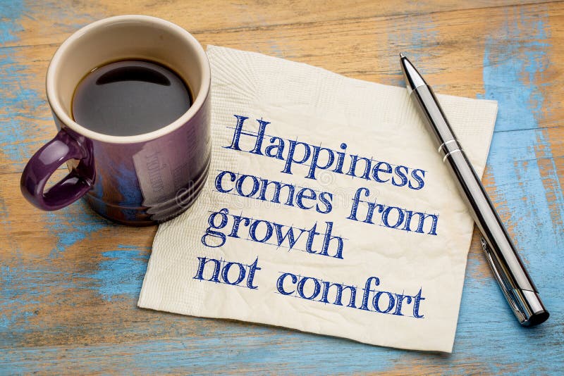 A felicidade vem do crescimento