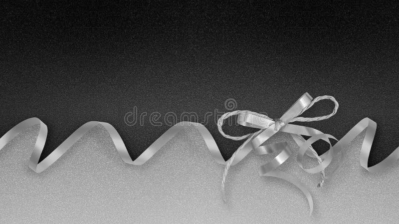Felicitare Crăciun fericit cu cadou alb, cu panglică strălucitoare și strălucitoare, izolată pe textura strălucitoare cu strălucir stock photo