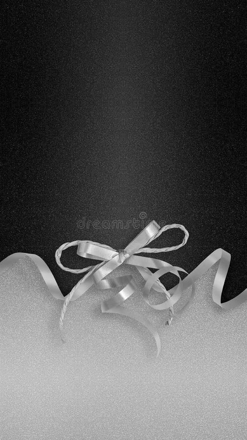 Felicitare Crăciun fericit cu cadou alb, cu panglică strălucitoare și strălucitoare, izolată pe textura strălucitoare cu strălucir royalty free stock photos