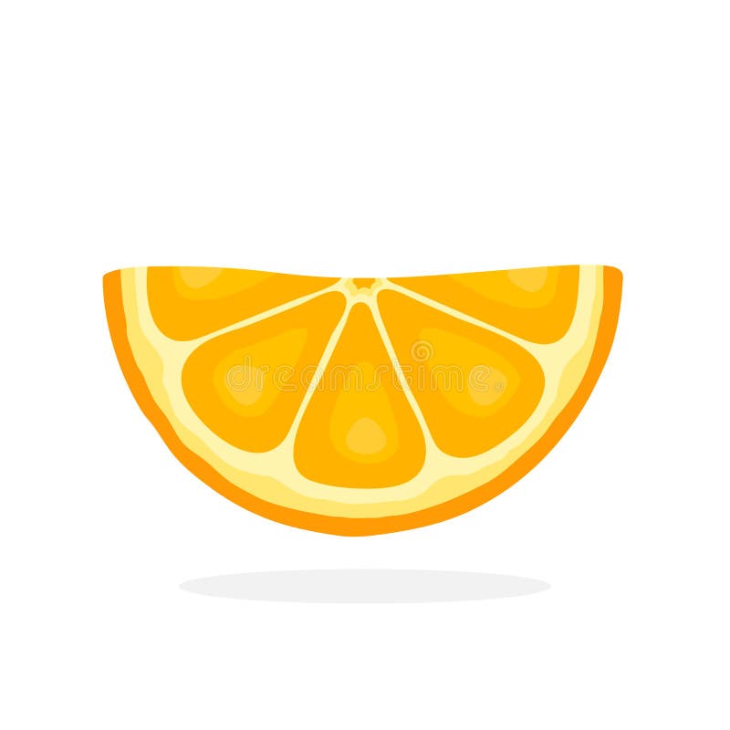 Felii de portocale pe jumătate vector illustration