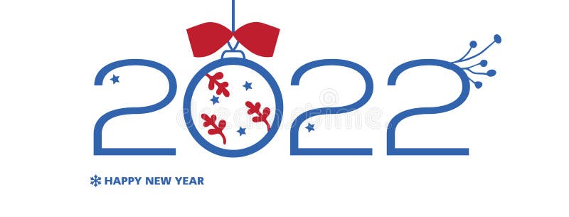 2022 Feliz Año Nuevo Alegre Plantilla Vectorial De Navidad Para Una Portada  De Afiche En El Sitio Web De Facebook En Estilo Modern Ilustración del  Vector - Ilustración de estilo, digital: 235519673