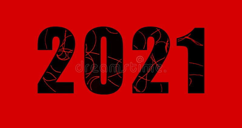 Feliz Ano Nuevo 21 Numeros Negros 21 Con Una Textura De Hilo Rojo Sobre Un Fondo Rojo Aislado Concepto De Vacaciones De Anos Stock De Ilustracion Ilustracion De Nantes Tarjeta
