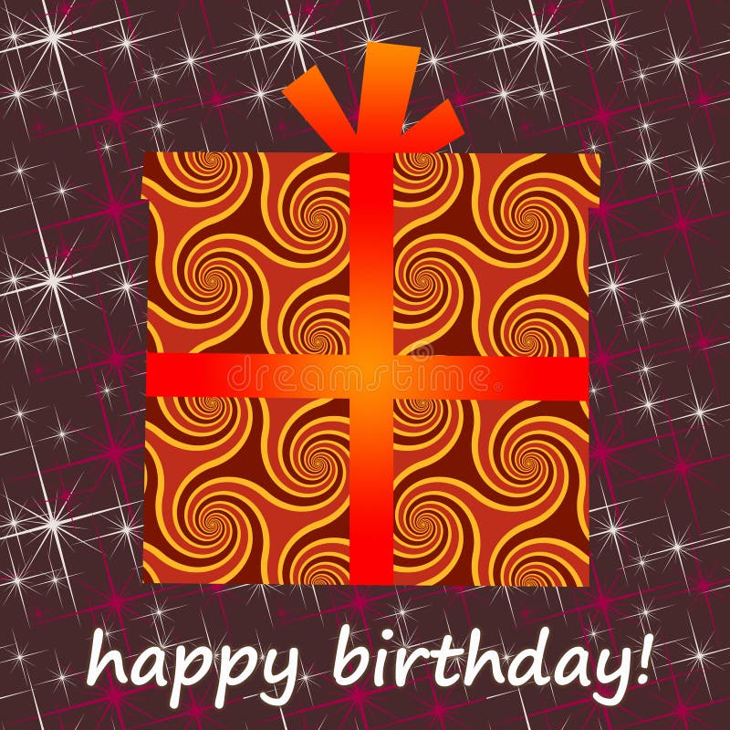 Wishing someone a happy birthday and giving a present. Wishing someone a happy birthday and giving a present