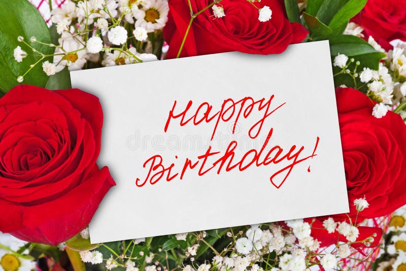 Feliz aniversario do ramalhete e do cartão das rosas imagem de stock royalty free Feliz aniversario do ramalhete e do cartão das rosas imagem de stock royalty free