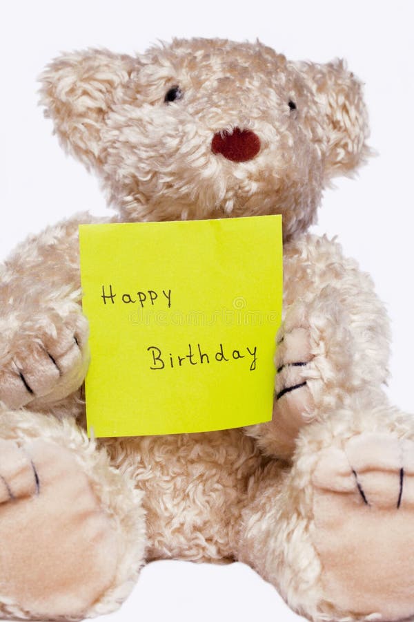 Feliz aniversario do urso imagem de stock royalty free Feliz aniversario do urso imagem de stock royalty free