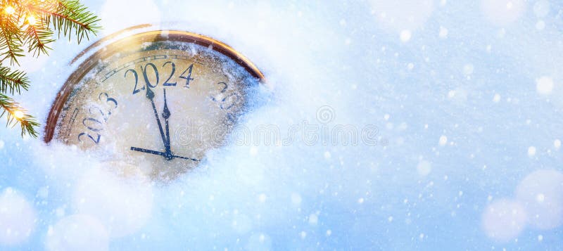 2024 feliz ano novo saudação do design do cartão. banner de cartaz ou plano de fundo do convite para feriados do xmas fotografia de stock royalty free