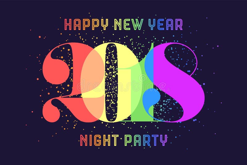 Feliz Año Nuevo 2018 ilustración del vector Feliz Año Nuevo 2018 ilustración del vector