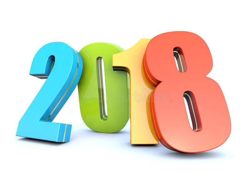 Feliz Año Nuevo 2018 stock de ilustración Feliz Año Nuevo 2018 stock de ilustración