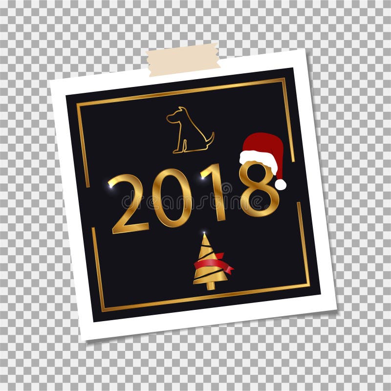Feliz Año Nuevo Feliz Navidad Capítulo Ilustración del vector stock de ilustración