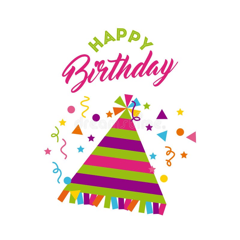 Feliz cumpleaños cartel de la celebración ilustración del vector Feliz cumpleaños cartel de la celebración ilustración del vector