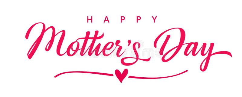 Feliz dia das mães, elegante, cor-de-rosa ilustração do vetor