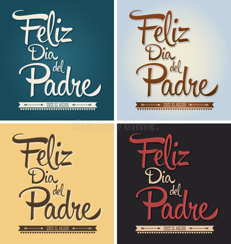 Download Feliz Dia Del Padre - Happy Fathers Day Spanish Text Stock ...