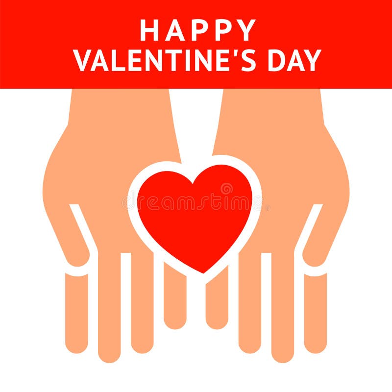Feliz dia dos namorados gestos com coração ilustração do vetor