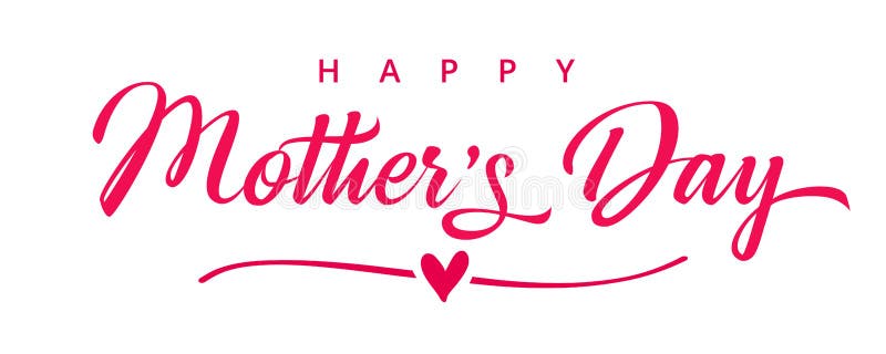 Feliz Día de la Madre con elegantes letras rosas