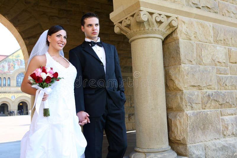 Feliz e triste no casamento fotografia de stock royalty free Feliz e triste no casamento fotografia de stock royalty free