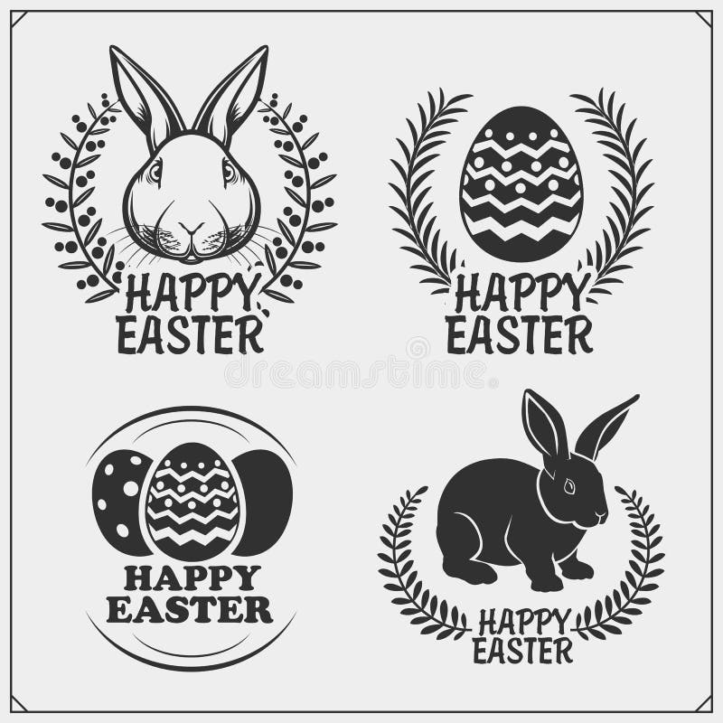 Feliz fiesta de Pascua. Conejo de Pascua y huevos. Tarjeta de saludo con plantilla de conejo tierno libre illustration Feliz fiesta de Pascua. Conejo de Pascua y huevos. Tarjeta de saludo con plantilla de conejo tierno libre illustration