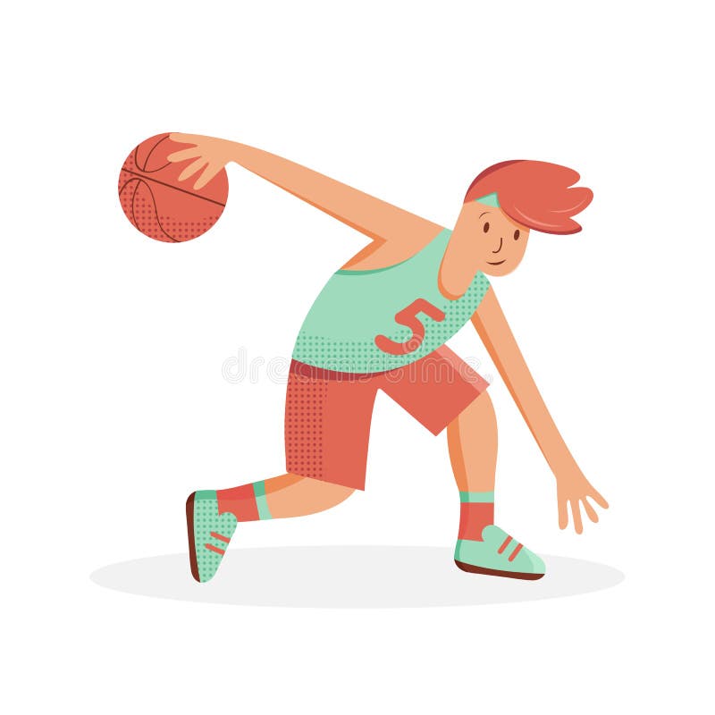 Vetores de Jogo Do Jogador De Basquetebol Dos Meninos Com Esfera Uma  Criança Pequena Que Joga O Basquetebol Ilustração Colorida Dos Desenhos  Animados No Vetor Liso Esporte Infantil Jogos De Equipe Esportiva