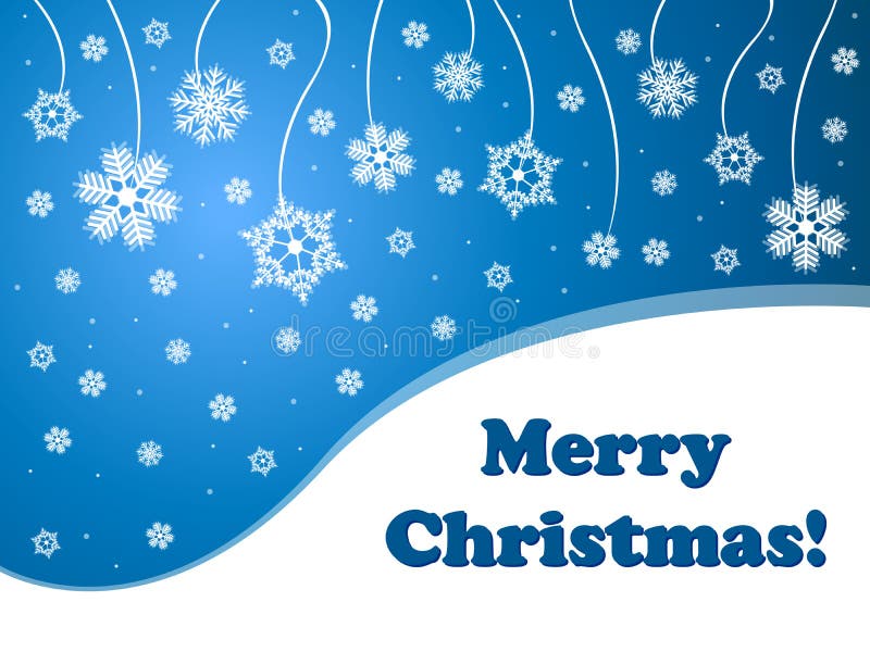 Snowflakes blue background from text Merry Christmas. Snowflakes blue background from text Merry Christmas