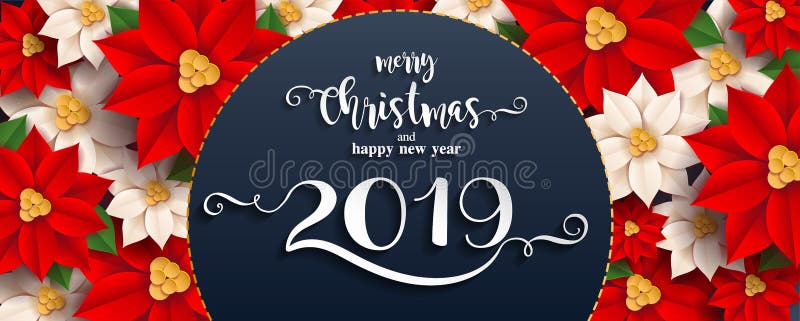 Feliz Natal e ano novo feliz 2019 ilustração stock Feliz Natal e ano novo feliz 2019 ilustração stock