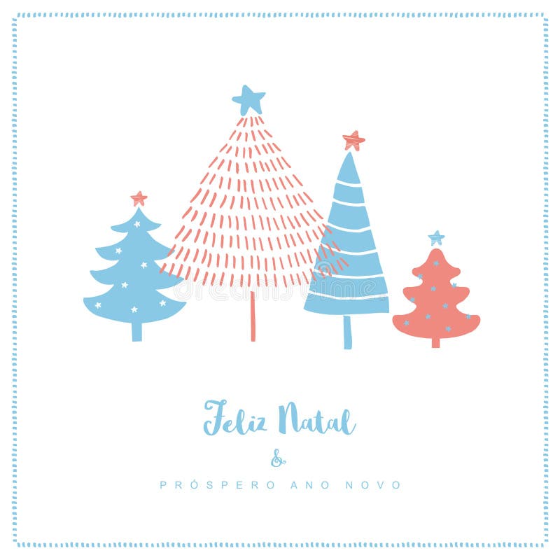 Feliz Natal e Prospero Ano Novo - Joyeux Noël et bonne année Carte portugaise de vecteur de Noël illustration de vecteur Feliz Natal e Prospero Ano Novo - Joyeux Noël et bonne année Carte portugaise de vecteur de Noël illustration de vecteur