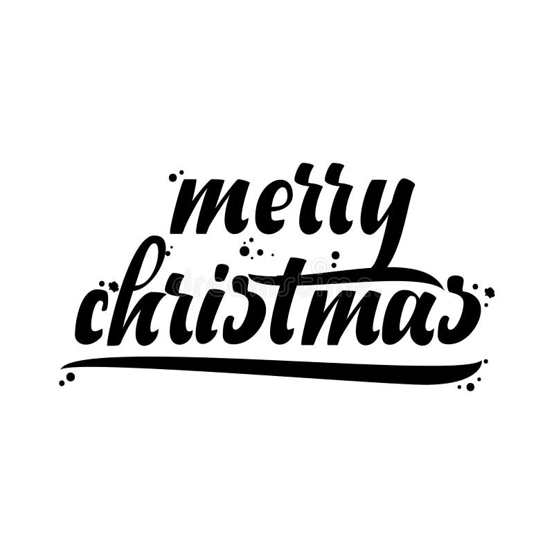 Download Feliz Navidad, Insignia De Navidad Con Las Letras Manuscritas Ilustración del Vector - Ilustración de holiday, cartel: 100534862