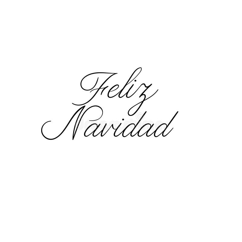 Feliz Navidad Lettering Greeting Card Vrolijke Kerstmis in het Spaans Vector moderne kalligrafie Het decor van Kerstmis royalty-vrije illustratie Feliz Navidad Lettering Greeting Card Vrolijke Kerstmis in het Spaans Vector moderne kalligrafie Het decor van Kerstmis royalty-vrije illustratie