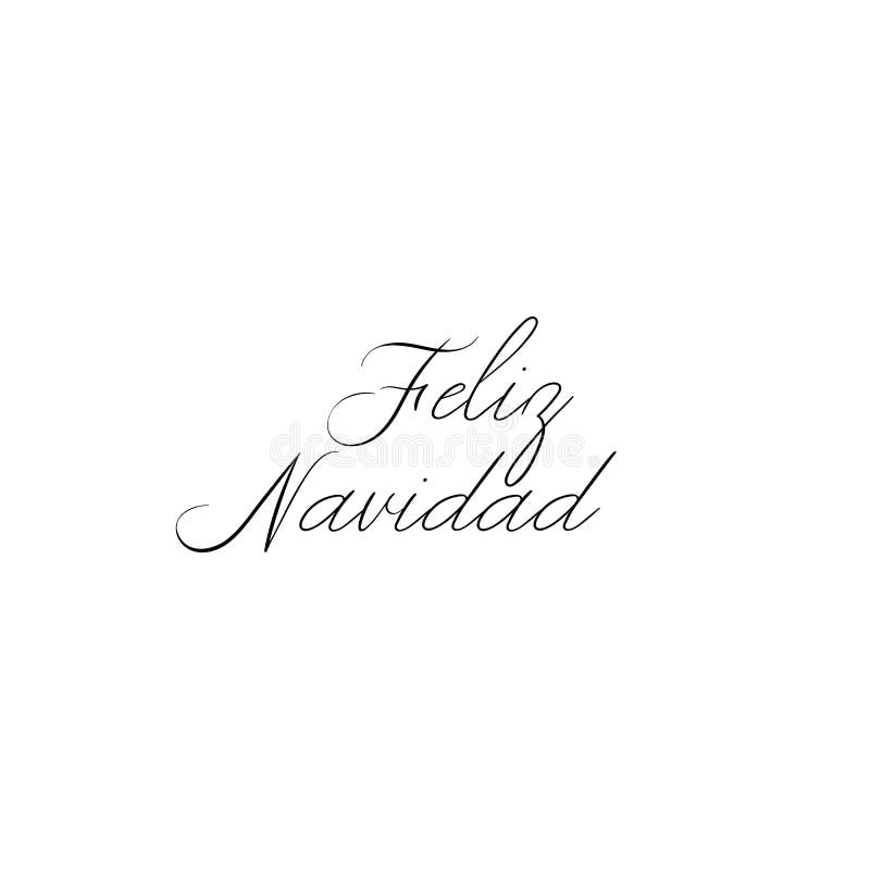 Feliz Navidad Lettering Greeting Card Vrolijke Kerstmis in het Spaans Vector moderne kalligrafie Het decor van Kerstmis stock illustratie Feliz Navidad Lettering Greeting Card Vrolijke Kerstmis in het Spaans Vector moderne kalligrafie Het decor van Kerstmis stock illustratie