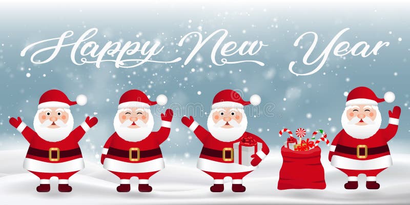 Feliz navidad. tarjeta de saludo con santa claus sobre fondo blanco. texto en color blanco. ilustración vectorial. Pasos 10 libre illustration