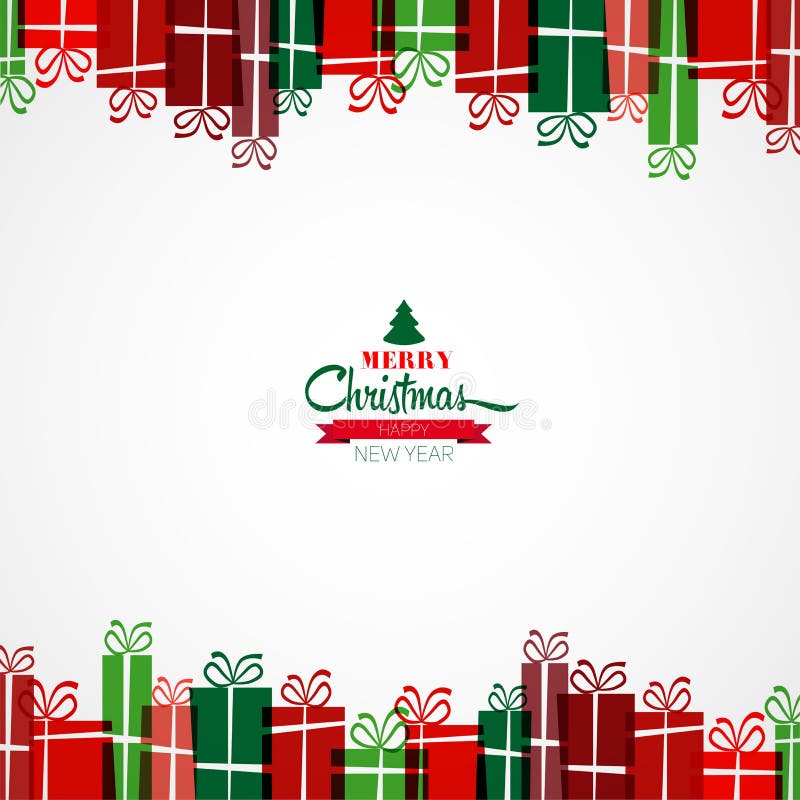 Feliz Navidad Tarjeta del vintage con los regalos de Navidad VE retra libre illustration Feliz Navidad Tarjeta del vintage con los regalos de Navidad VE retra libre illustration