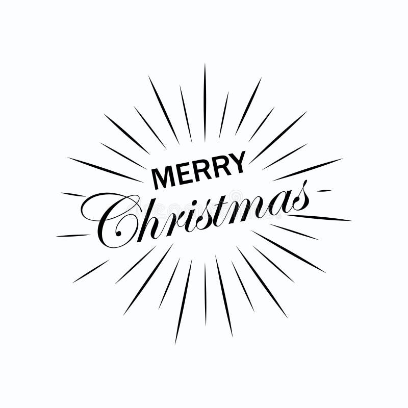 Feliz Navidad y Feliz Año Nuevo en un fondo blanco Tarjeta de felicitación ilustración del vector