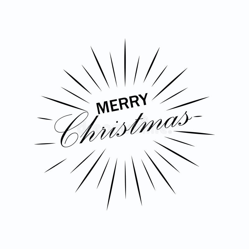 Feliz Navidad y Feliz Año Nuevo en un fondo blanco Tarjeta de felicitación ilustración del vector